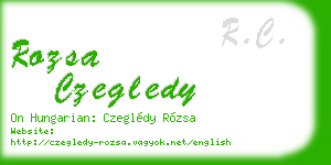 rozsa czegledy business card